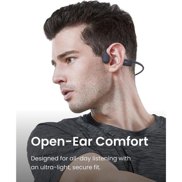 Shokz OpenRun Wireless Bone Conduction Headphones - Black S803BK - Picture 2 of 3